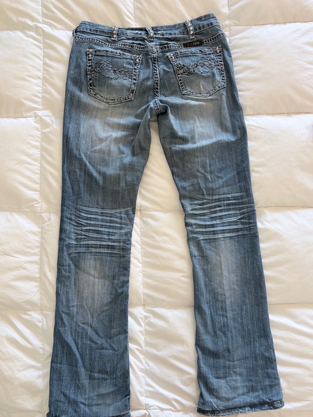 Cowgirl Tuff Whip It Good II Bootcut Jeans with Side Stitching W29 L35 - Picture 2 of 7